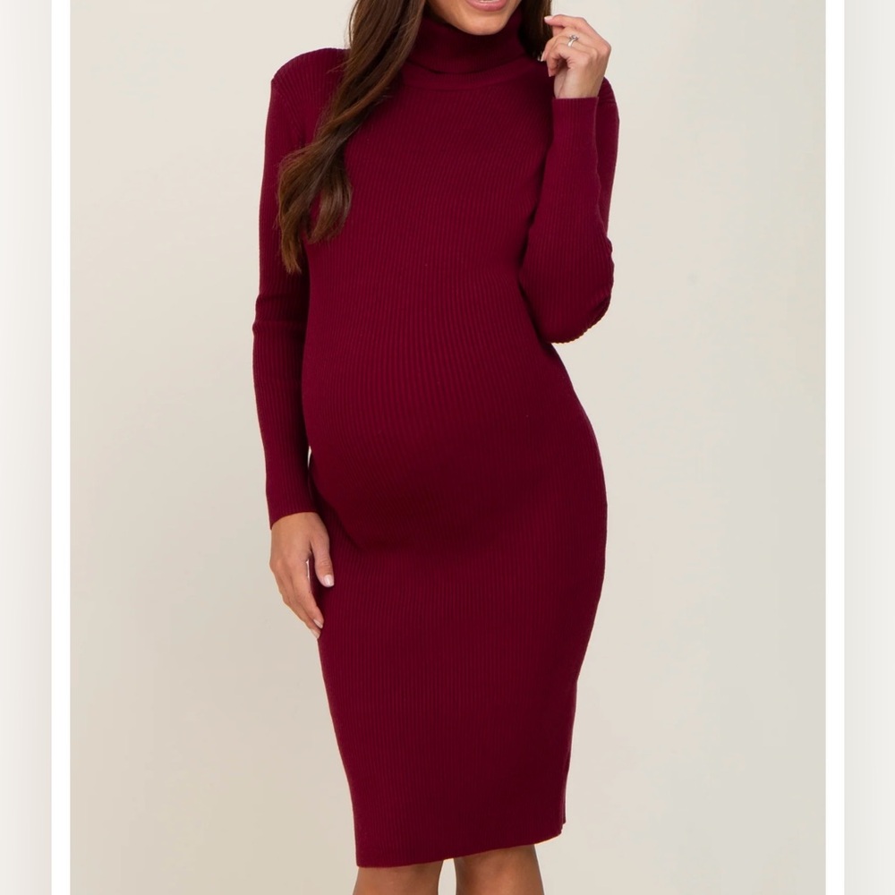 PinkBlush Ribbed Maternity dress